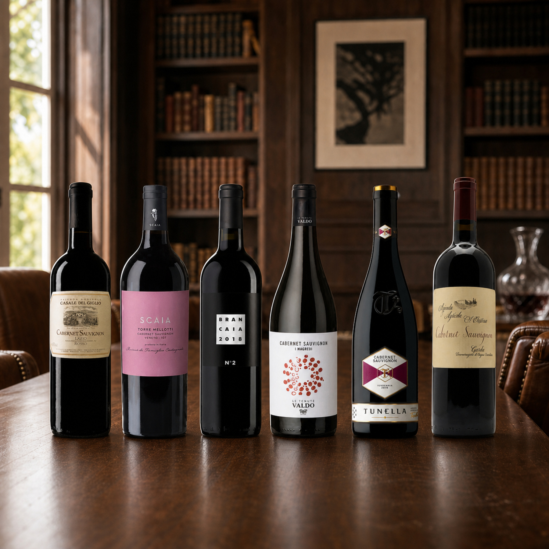 Probierpaket Cabernet Sauvignon Selection Italien – 6 Weine, eine Rebsorte (6 x 0,75 l)