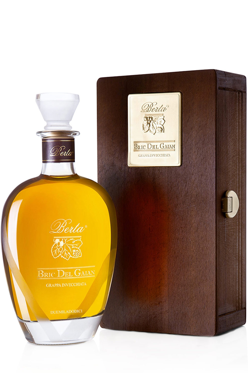 Berta Bric del Gaian Grappa Invecchiata 2016 mit Holzkiste