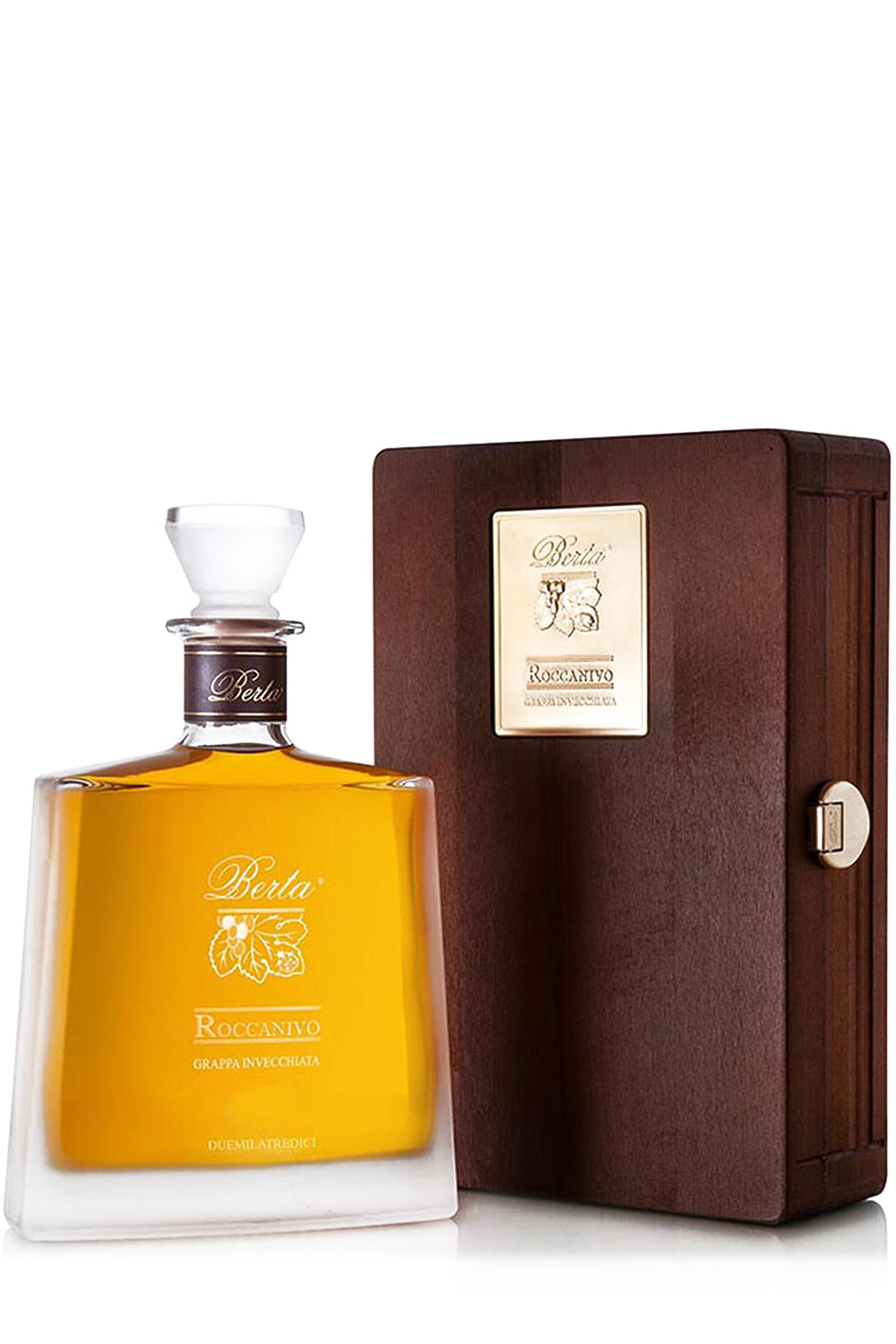 Berta Grappa Invecchiata Roccanivo Barbera 2016 mit Holzkiste