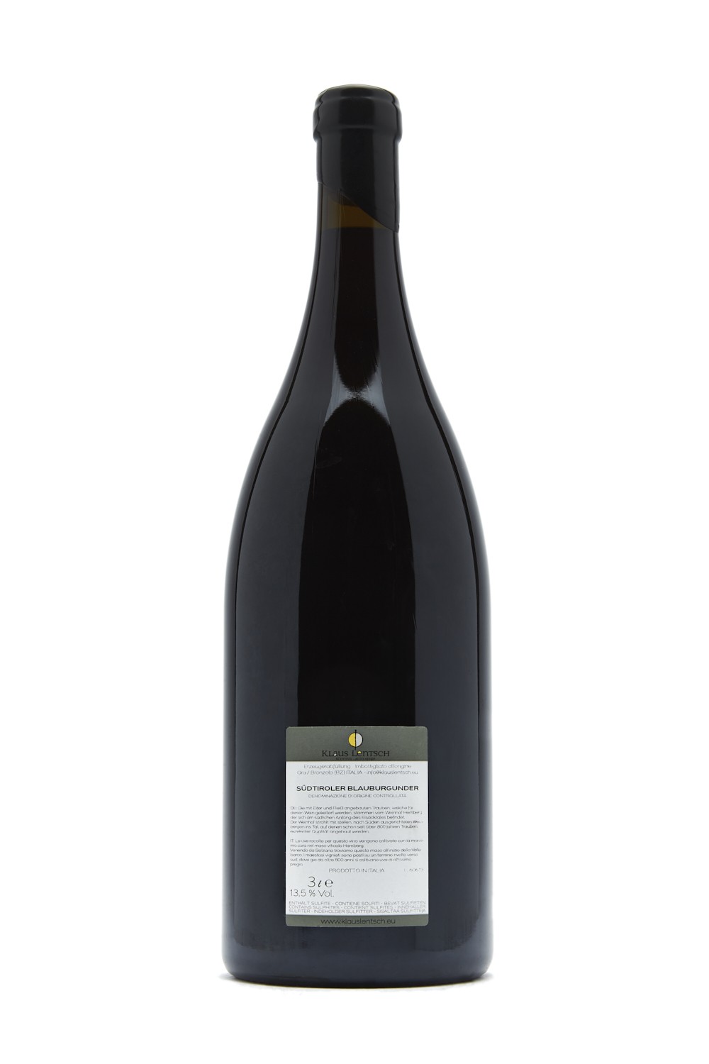Klaus Lentsch Bachgart Blauburgunder DOC 2011 Doppelmagnum