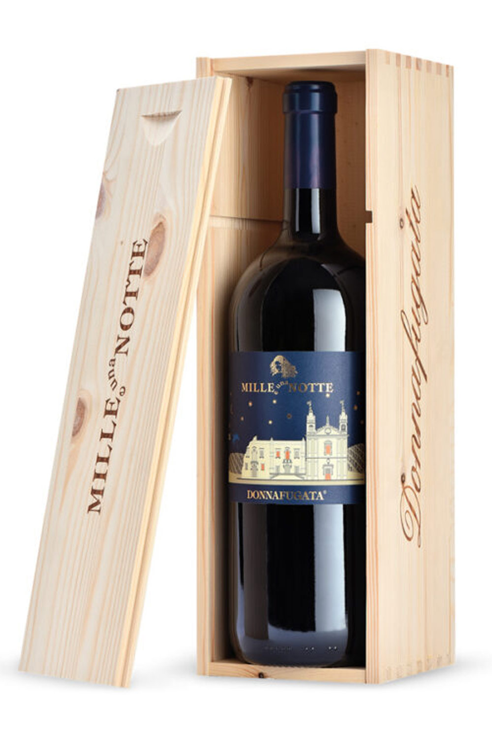 Donnafugata Mille e una Notte Terre Siciliane DOC 2019 Magnum mit Holzkiste  | Online kaufen bei Senti Vini - Weine aus Italien
