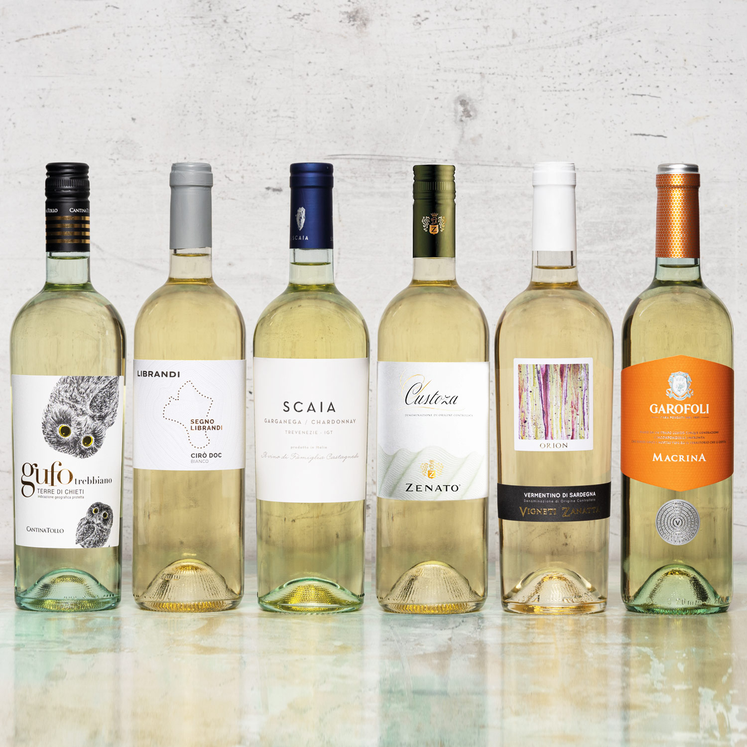 Probierpaket Beliebte italienische Weißweine trocken (6 x 0,75 l) | Online  kaufen bei Senti Vini - Weine aus Italien