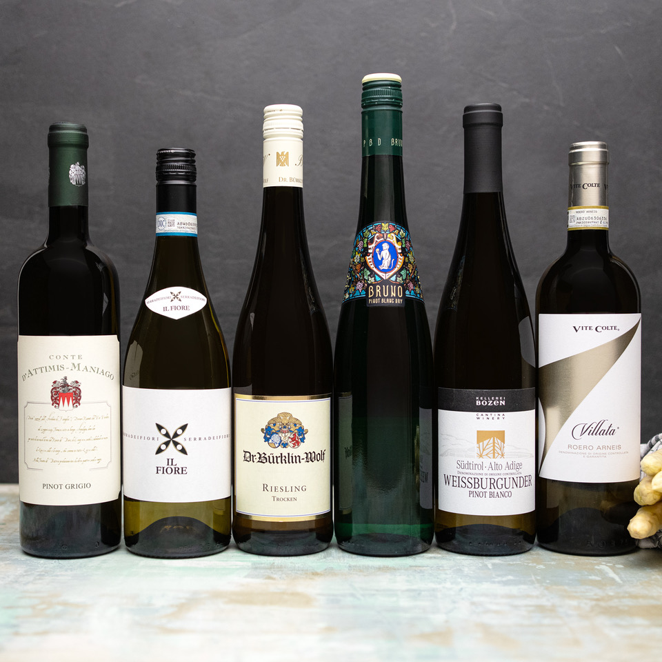 Probierpaket Spargel & Wein - Die perfekten Begleiter zu Spargel (6 x 0,75 l)  | Online kaufen bei Senti Vini - Weine aus Italien